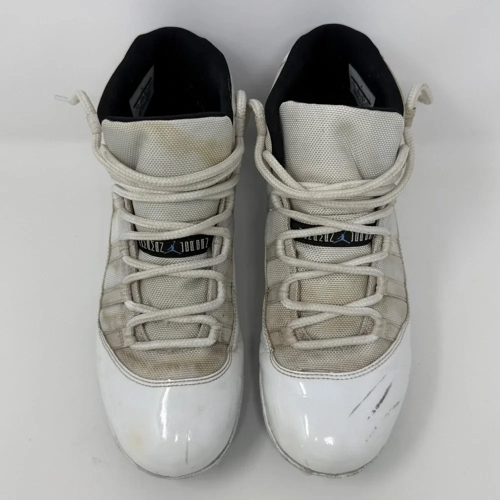 Jordan 11 Retro TD Football Cleats White Columbia Blue AO1561-117 Mens 11.5